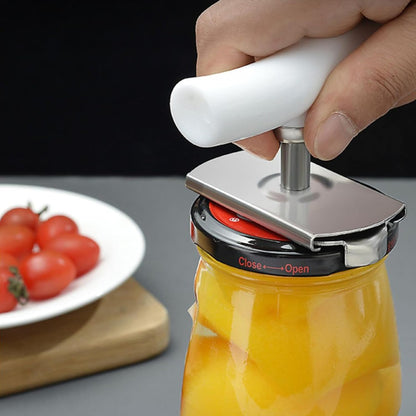 Adjustable Stainless Steel Jar Opener for Seniors, Heavy Duty Jar Lid Opener, Manual Gripper for Weak Hands, Multi-Size Lid & Bottle Opener