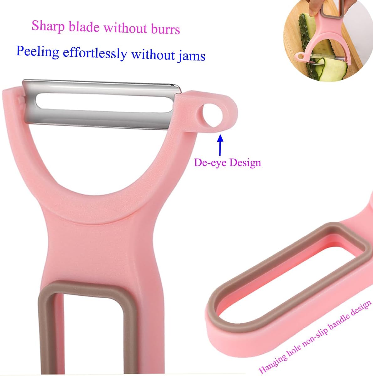 Ultra Sharp Peeler, Vegetable Peeler, Fruit Peeling Blade, Pink
