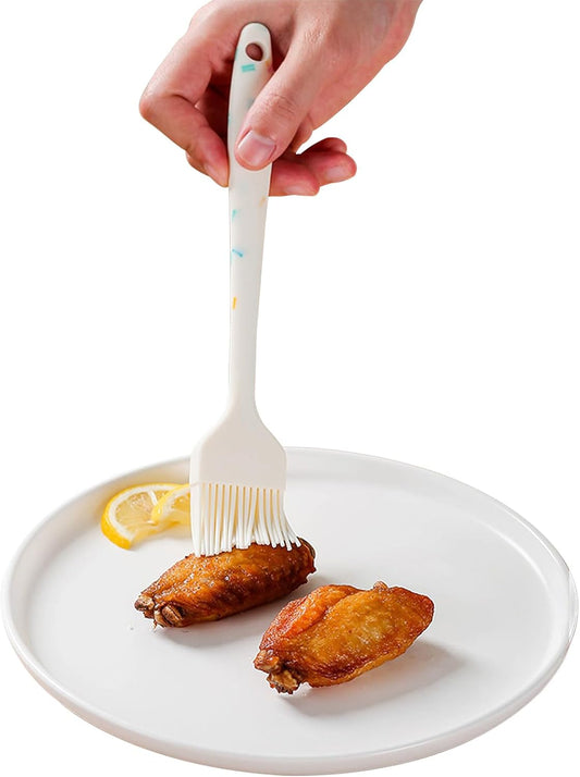 Silicone Basting Brushes,Heat-Resistant Candy Colors Pastry Brush, Strong Steel Core and One-Piece Design, Perfect for BBQ, Grilling, Baking, and Kitchen Cooking, BPA-Free