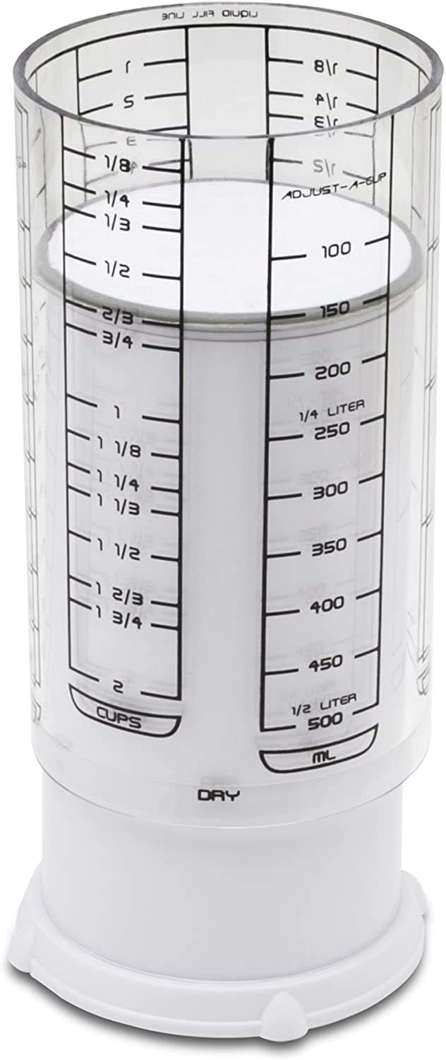 KitchenArt 1 Cup Adjust-A-Cup, Plastic, White