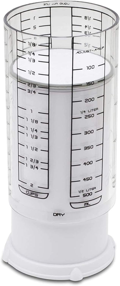 KitchenArt 1 Cup Adjust-A-Cup, Plastic, White