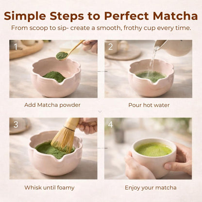 Sukami Ceramic Matcha Set – Complete Matcha Kit with Bowl, Whisk & Holder – Sakura Japanese Tea Ceremony Set – Easy Starter Matcha Set for Beginners – Matcha Gift Set