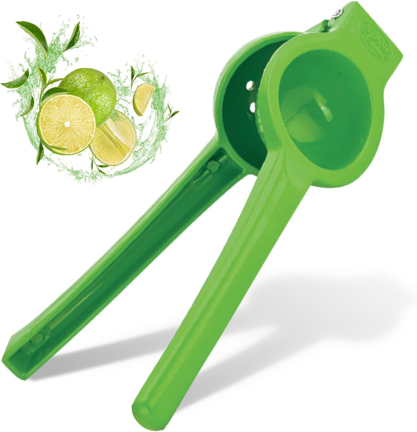 Alpine Cuisine Orange Squeezer with hook - Handheld Aluminum Citrus Juicer, Manual Citrus Juicer press, Orange & Lemon Press - Kitchen Tools and Gadgets for Making Fresh Juice - 9.1 x 3.5 Inches