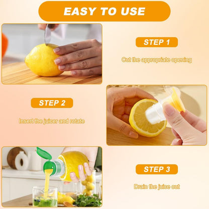 2pcs Lime Squeezer with Lemon Zester Set, Screw Top Manual Lemon Squeezer, Plastic Lime Juice Extractor Citrus Press with Lid for Cocktails Drinks, Easy to Use & Clean(COLOR:Yellow+Green)