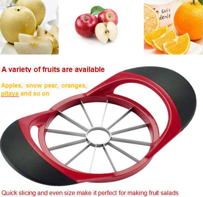 AKOAK 1 Pack Apple Slicer, Stainless Steel Divider - Sharp/Safe/Durable, 12-Blade Oversized Fruit Core Remover, For Apples, Pears, Potatoes, and More