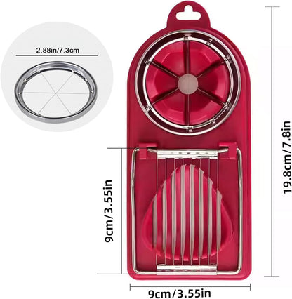 2 in 1 Egg Slicer for Hard Boiled Eggs, Strawberryry Tomato (1PC)