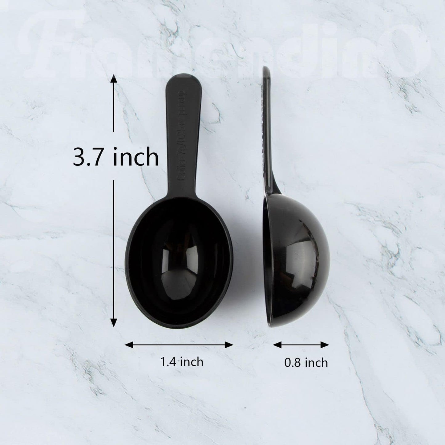 Framendino, 5 Pack Plastic Coffee Measuring Spoons Short Handle Scoops for Tea Sugar Cereal Milk Powder Spices Black 7g