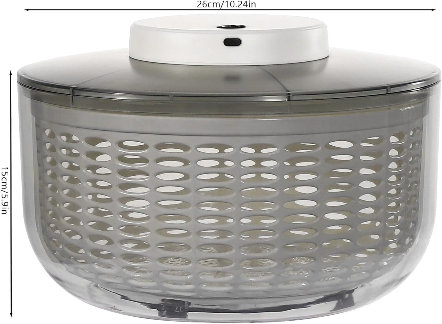 6.34 Qt Electric Salad Spinner, Vegetable Dryer with USB Charging & 10-Second Quick Spin for Lettuce, Greens, Kitchen, Salad Maker