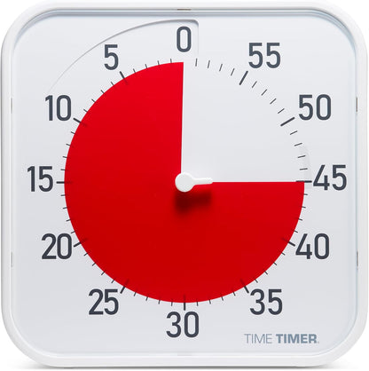 TIME TIMER 8 inch Visual Timer - 60 Minute Kids Desk Countdown Clock with Dry Erase Activity Card, Also Magnetic - for Kids Classroom, Homeschooling Study Tool, Task Reminder, Home and Kitchen Timer