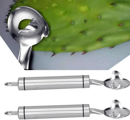 Cactus Peeler Tool, 2 Pack Stainless Steel Pelador de Nopales, Spoon Cactus Thorn Removal Tool, 7.48x1.89in Portable Tools for Kitchen Accessory