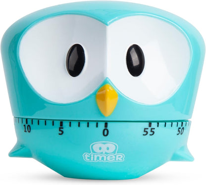 Kitchen Timer, Cute Cartoon Animal Not-Battery Countdown Timer for Banking,Sport,Study (Red)