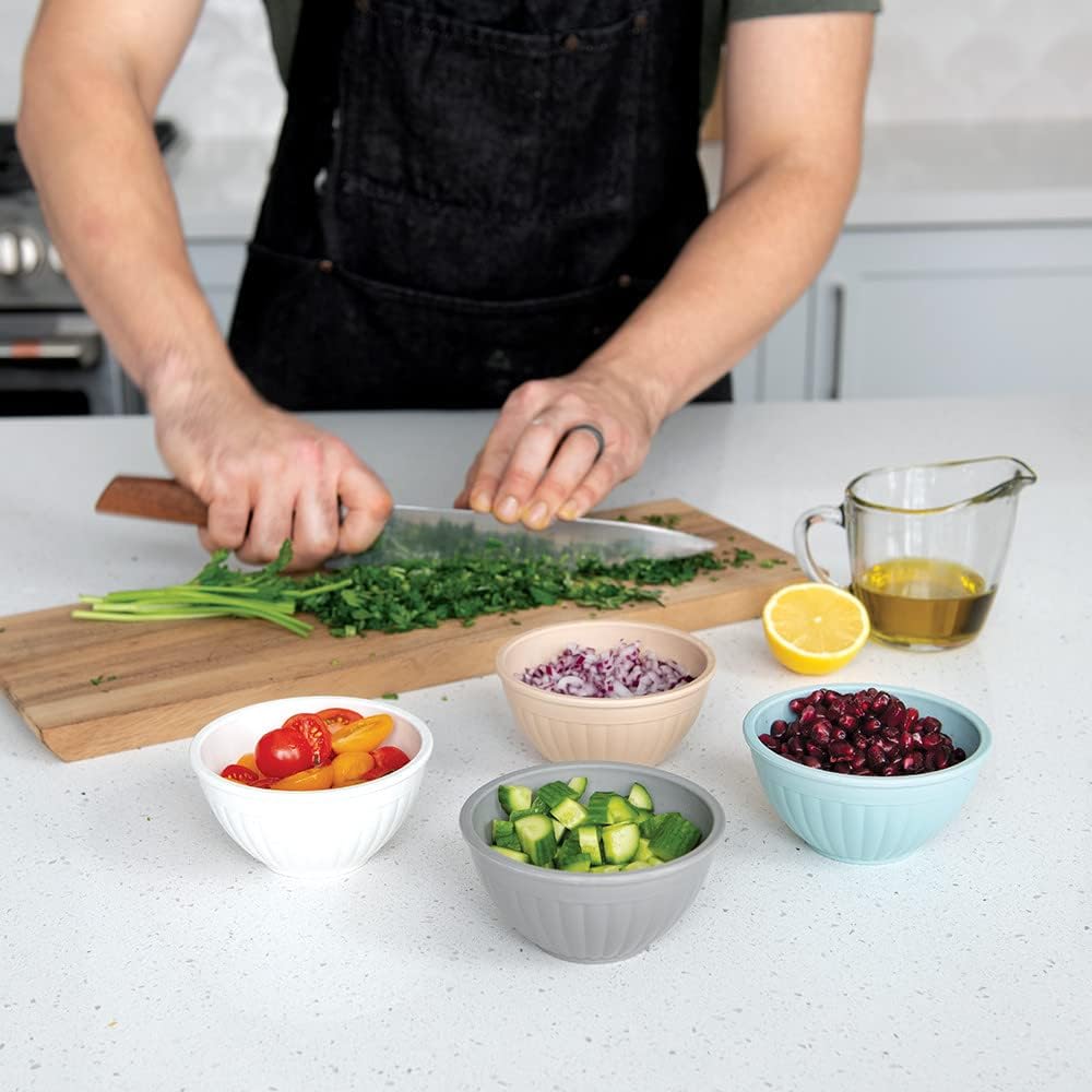 Nordic Ware Prep and Serve Mixing Bowls Set, 3-Piece, Earth-Tones