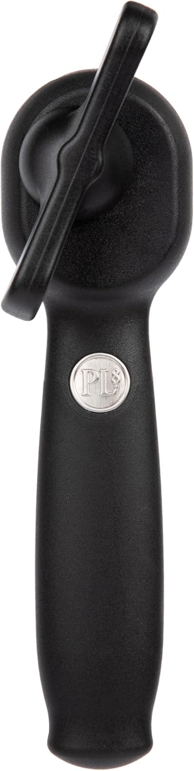 PL8 Safety Can Opener - Smooth Edge Manual Can Opener with Ergonomic Handle for Easy Use, Lid Resealable Design, Eliminates Sharp Edges