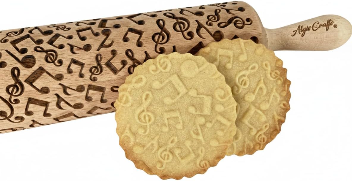 HEARTS EMBOSSING ROLLING PIN WOODEN ROLLING PIN for EMBOSSED COOKIES with LOVE HEARTS