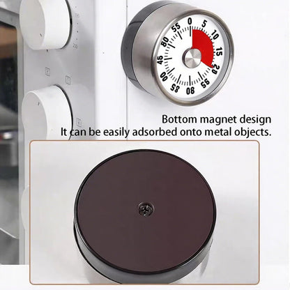 Digital Kitchen Timer for Cooking, Loud Alarm, Magnetic Back, Black and Silver (darkblack-t)