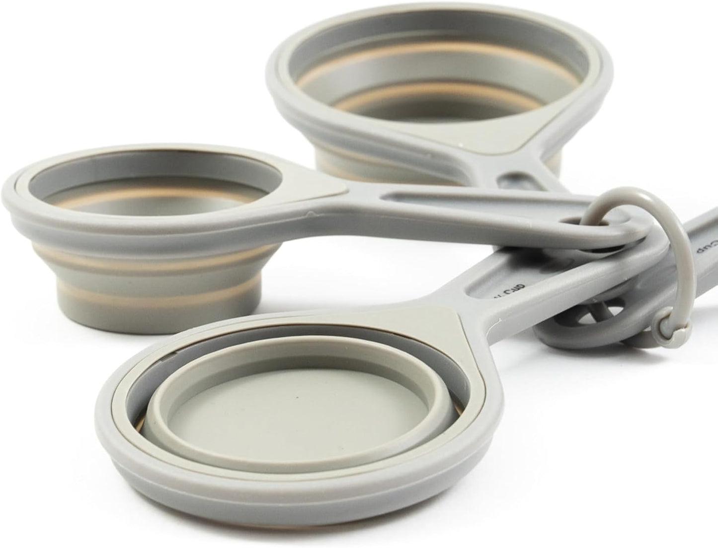 French Culinary Institute Premium 4-Piece Collapsible Measuring Spoon Set, Gray