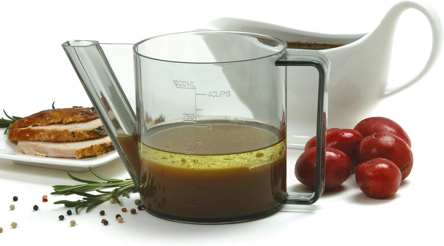 Norpro New 3 Cup Gravy Fat Separator Meat Juice Measurer Holds 4 Cups / 1 Liter