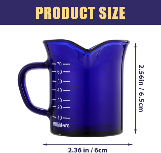 Hemoton Glass Measuring Cup 1 Cup Clear Mini Liquid Measuring Mug with Handle for Coffee Milk Creamer Kitchen Use 2.55X2.36X2.36In