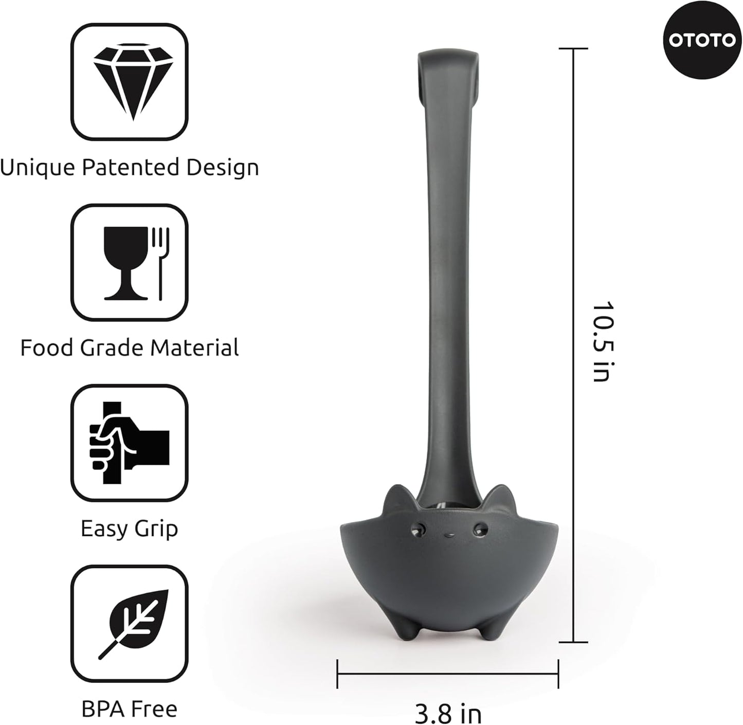OTOTO The Original Nessie Ladle - Soup Ladle, Cute Gifts, Funny Kitchen Gadgets, Loch Ness design, Cooking Gifts for Mom - Cute and Practical Kitchen Utensils - Unique Gifts for Women