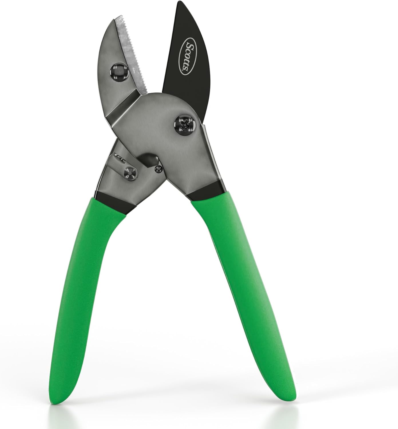 Scotts 8 in. All-Purpose Steel Garden Utility Shears with Serrated Blades – Comfort Grip Yard and Garden Scissors for Pruning Plants, Flowers, and Herbs