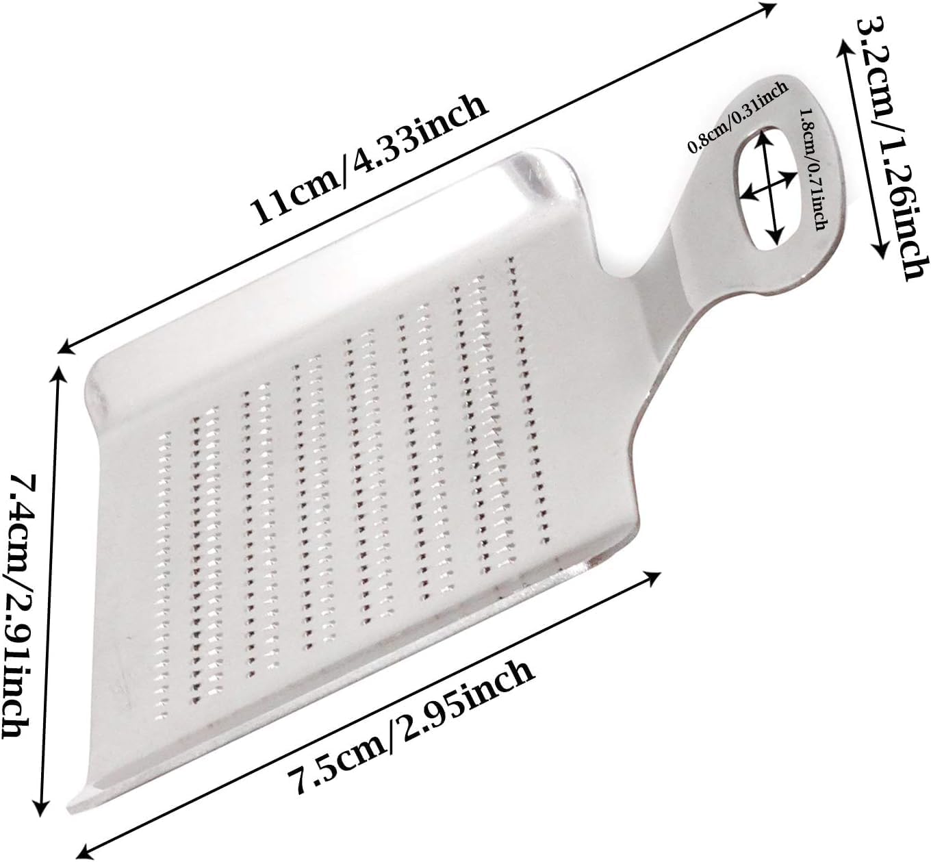 Stainless Steel Garlic Ginger Fruits Root Vegetable Grater Grinder Spoon for Kitchen (Small)