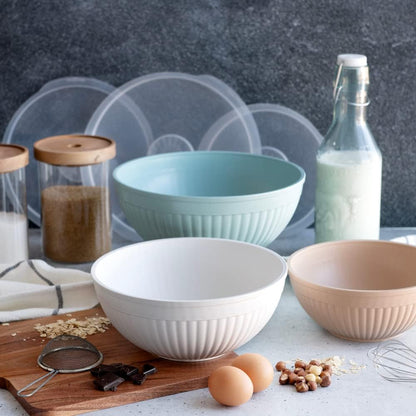 Nordic Ware Prep and Serve Mixing Bowls Set, 3-Piece, Earth-Tones
