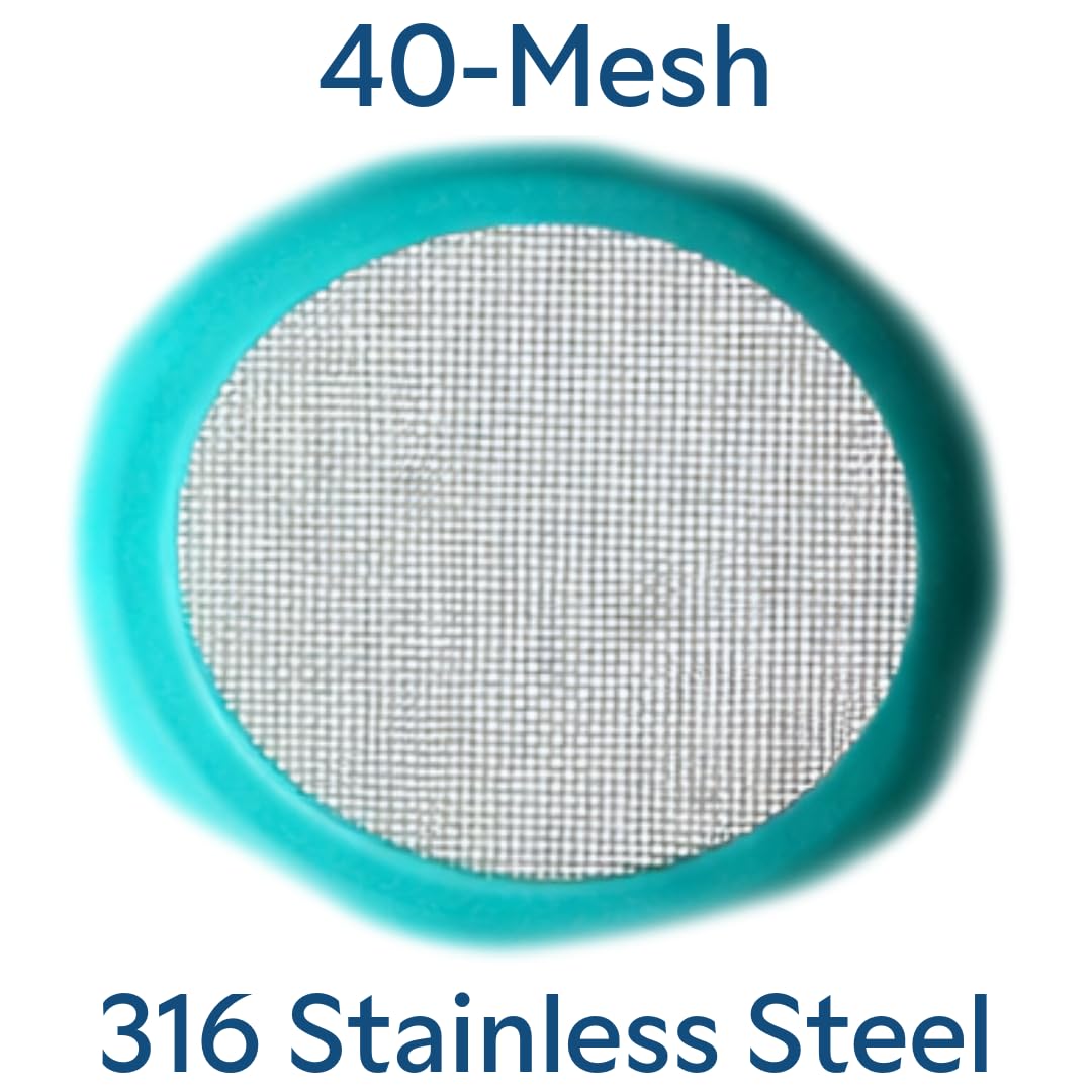 Ultra Fine Mesh Strainer, Collapsible, Small 4 Inch Silicone Funnel with 316 Stainless Steel Sieve, Tea Strainer for Loose Leaf Tea, Pour Over Coffee, Wine, Cocktails for Kitchen, Travel, Camping, RV