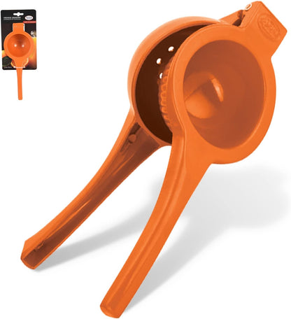 Alpine Cuisine Orange Squeezer with hook - Handheld Aluminum Citrus Juicer, Manual Citrus Juicer press, Orange & Lemon Press - Kitchen Tools and Gadgets for Making Fresh Juice - 9.1 x 3.5 Inches
