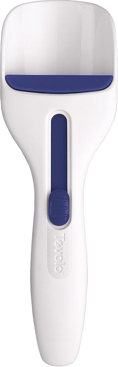 Tovolo Cupcake Scoop Batter Dispenser for Cupcakes Muffins Pancakes & Cookie Dough, Easy to Clean Batter Scoop Slide Dispenses Quicker for Even Size Baked Goods Kitchen Gadget, Deep Indigo