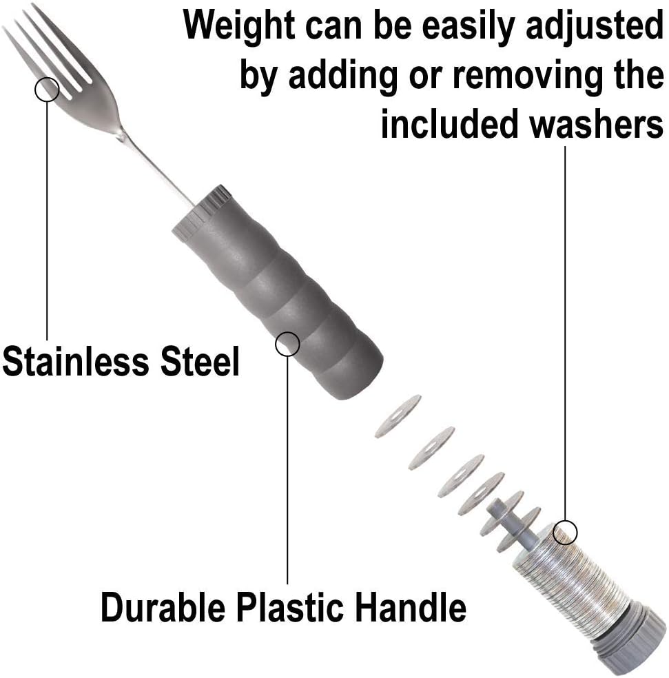 Rehabilitation Advantage Adjustable Weighted Tablespoon with Washer Center