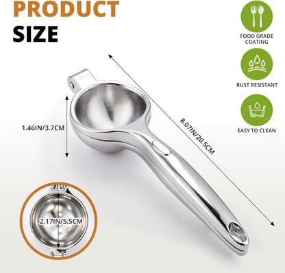 Lemon Squeezer Heavy Duty Metal Manual Hand Press Citrus Juicer for Oranges, Limes, Exprimidor de Limones Durable Metal Citrus Squeezer for Kitchen, Bar, Home Use