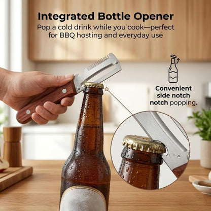 Julienne Peeler - Multi-Functional Vegetable Peeler, 2.5mm (0.1") Thickened 420 Stainless Steel with Glide-Path Zero-Pressure Cutting & Bottle Opener For Fruit Veggie Peeler (B)