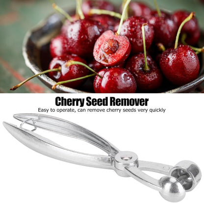 Aluminum Alloy Cherry Pitter Tool - One-Press Core Removal Tool for Olives and Dates, Heavy Duty Pit Picker Tool with Ergonomic Grip