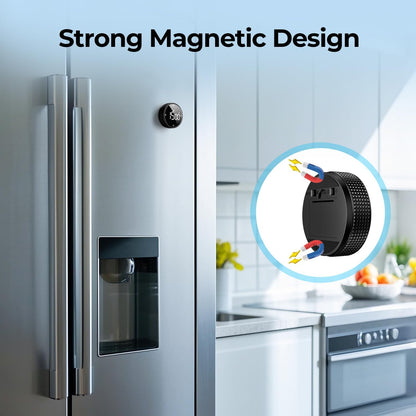 Digital Magnetic Kitchen Timer for Cooking, Large LED Visual Countdown Timer, Rotating Dial Pomodoro Focus Timer, Adjustable Volume, 5/15/25 Min Presets for Kids, Teachers, Seniors