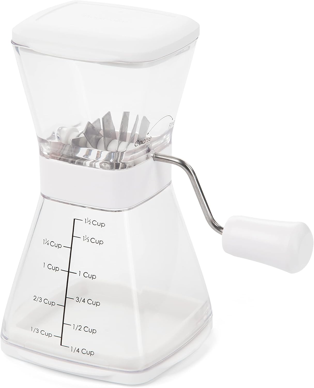 PrepWorks Nut Chopper – Manual Handheld Nut Grinder for Chopping Nuts, Seeds, and Herbs, Easy to Use, BPA-Free