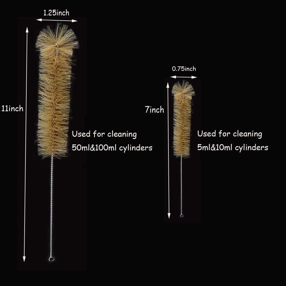 100 mL Glass Graduated Cylinder Measuring Single Metric Scale 2 Pcs with Brush (Pack of 2) … (100ml-2)