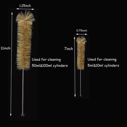 100 mL Glass Graduated Cylinder Measuring Single Metric Scale 2 Pcs with Brush (Pack of 2) … (100ml-2)