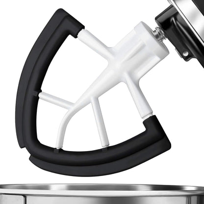 Flex Edge Beater for KitchenAid,Mixer Attachement Compatible With KitchenAid,Mixer Accessory,Fits Tilt-Head Stand Mixer Bowls For 4.5-5 Quart Bowls,Beater With Silicone Edges,White