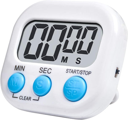 Small Digital Timer for Kitchen Cooking Baking Sports Office Meeting Multi-Function Count Up Countdown Magnetic Backing and ON/Off Switch Desk Electronic Timer (Black)