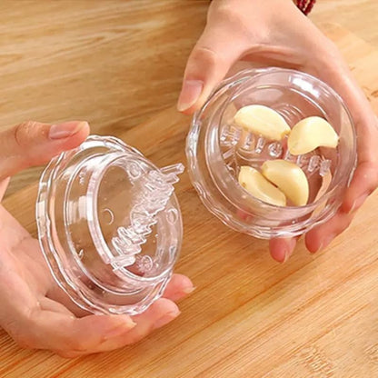 Transparent Manual Garlic Twist, Multi-Functional Mincer & Grinder for Garlic, Onion, Ginger, Herbs, Nuts, Impact Resistant Kitchen Gadget & Home Accessory