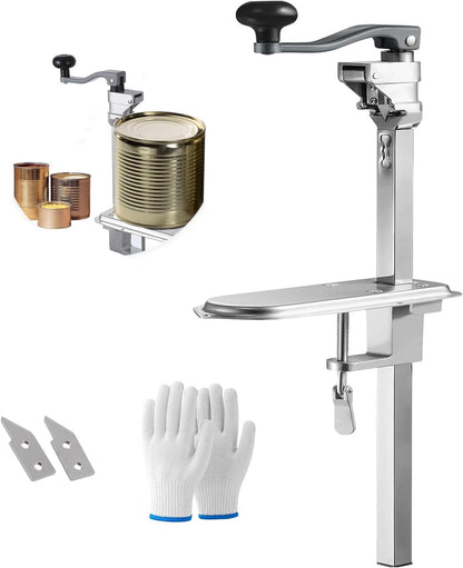 Commercial Can Opener Heavy Duty,27.5” Manual Can Opener for Large Cans Up to 17.9”, Tabletop Industrial Can Opener with Replaceable Blade for Restaurants, Bars, Canteens (27.5”)