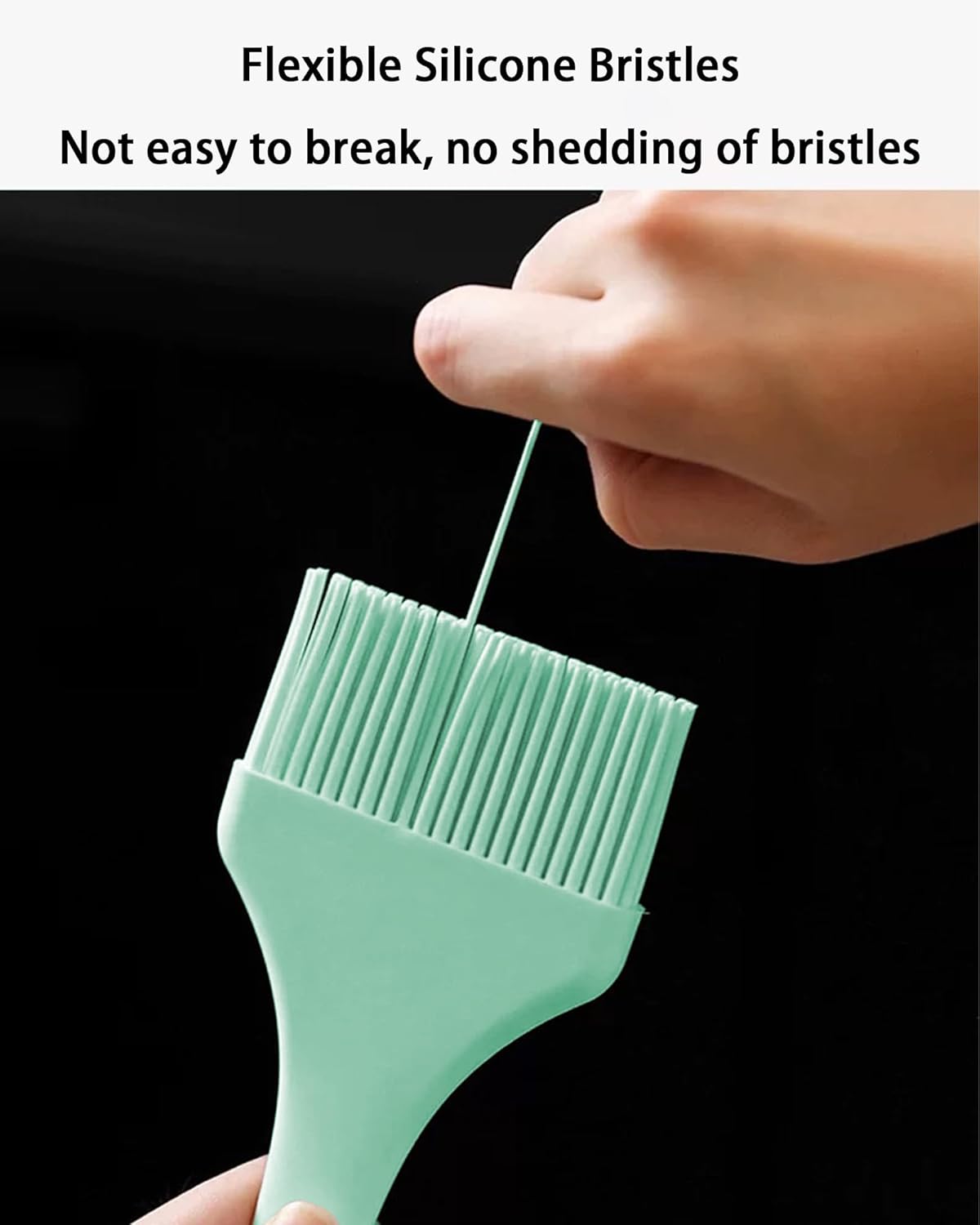 2Pcs Silicone Basting Pastry Brush - Heat Resistant Cooking Brushes Food Brush for Oil, Sauce, BBQ, Baking Outdoor Grill Dishwasher Safe – Green