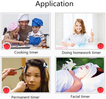 1Pcs Kitchen 60 Minutes Timer, 360 Degree Rotating Tomato Shaped Alarm Timer, Kitchen Cooking Clock, Portable Loud Alarm Counters Reminder for Home Cooking Baking
