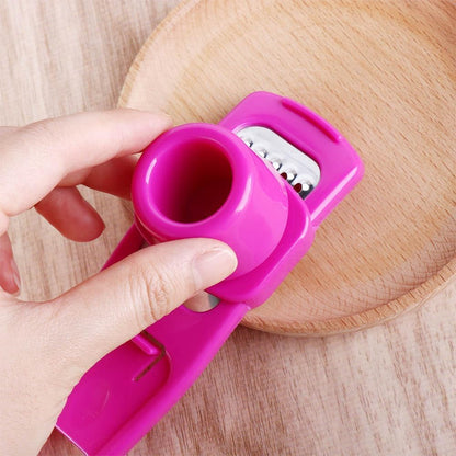 Multifunction Ginger Grater Tool Mini Grater Nutmeg Grinder Garlic Grater, Kitchen Manual Fruit Vegetable Nuts Chopper Grinder Garlic Tools (Rose Red)