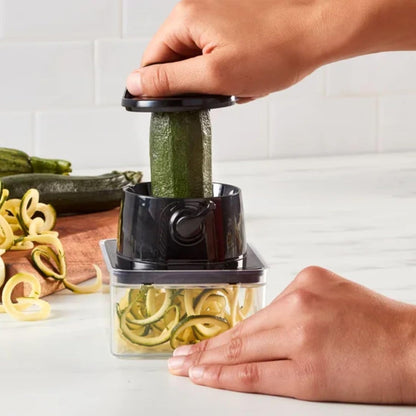 MlU 11-Piece Vegetable Chopper & Slicer Set with 5 Blades & Spiralizer
