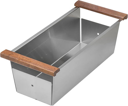 Ruvati Workstation Sink Colander 17.25 inch Stainless Steel with Wooden Handles - RVA1317