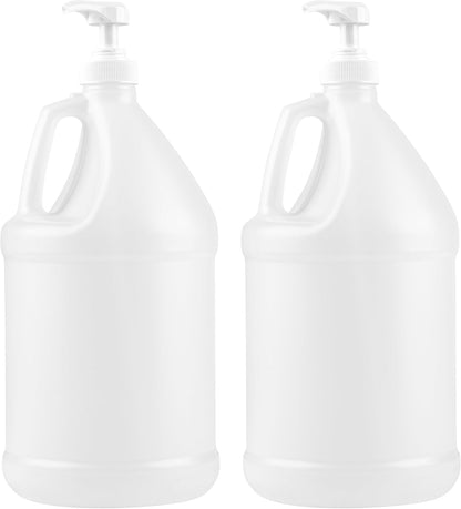 Kitchentoolz 1-Gallon Plastic Jug with Pump Dispenser - Ideal for Epoxy Resin, Laundry Detergent, Liquid Soap, Snow Cone Syrup, Batter