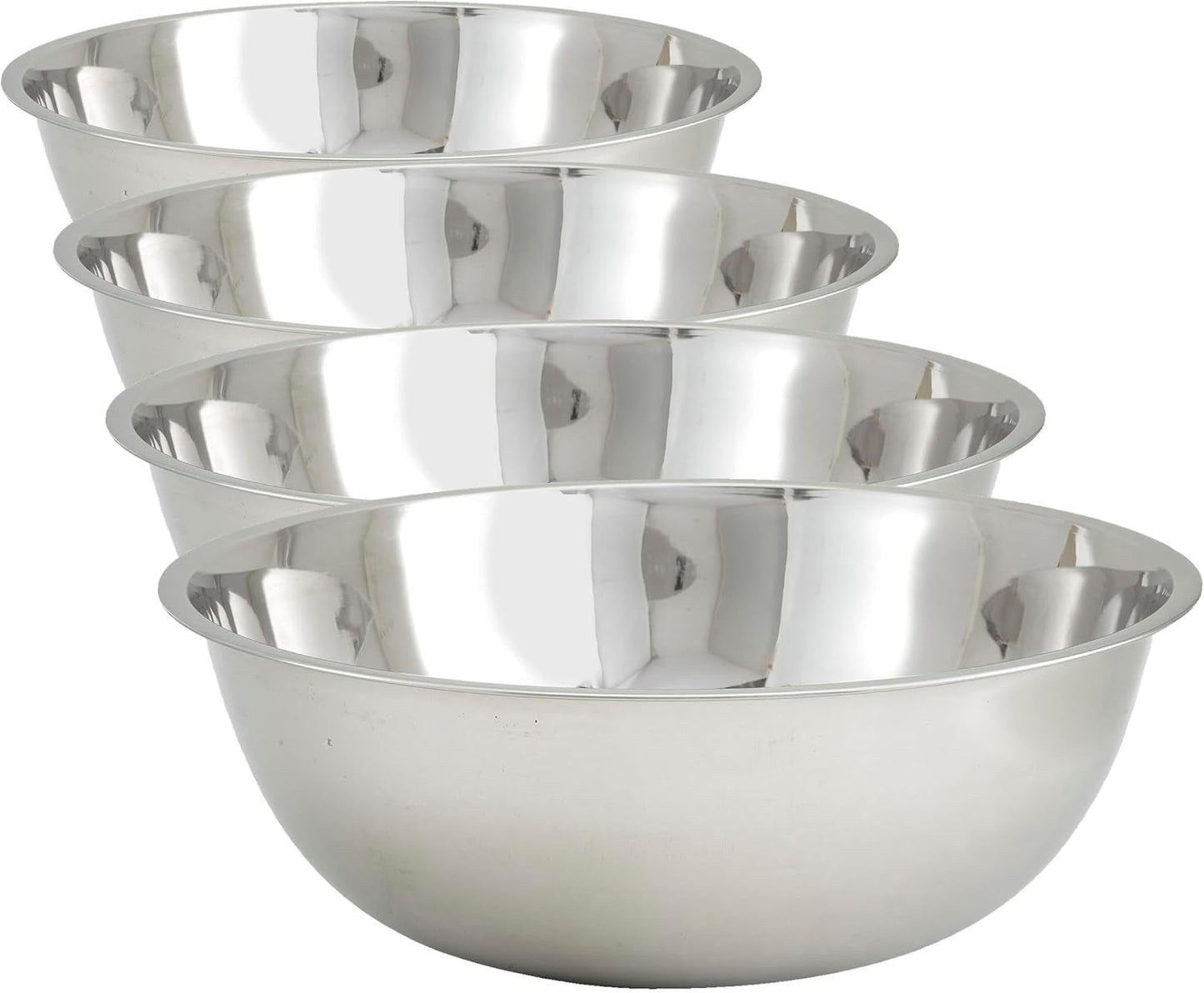 Winco 8 Quart Heavy-Duty Stainless Steel Mixing Bowl with Non-Slip Base