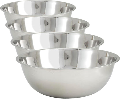 Winco 8 Quart Heavy-Duty Stainless Steel Mixing Bowl with Non-Slip Base