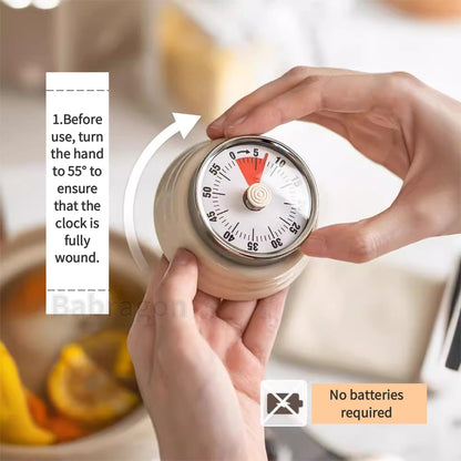 Kitchen Timer, Magnetic Visual Countdown Timer with Loud 72dB Alarm Mechanical Analog Dial for Cooking Baking Home Gym Office